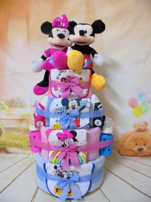 Diapercake Minnie - Mickey δίδυμα