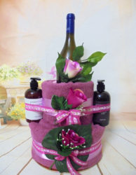 towel cake dark violete