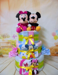 Δίδυμα Minnie & Mickey 3όροφη μωροτουρτα