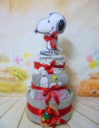 I love Snoopy 3όροφη μωρότουρτα
