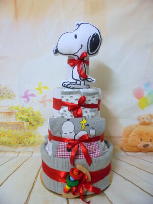 I love Snoopy 3όροφη μωρότουρτα